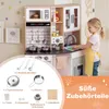 COSTWAY Kinderküche, Holz Spielküche mit 10 TLG. Zubehör, Produktbild-Vorschau 9