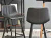 Sgabello da bar imbottito ROKAN - ecopelle nera / nero Anteprima dell’immagine prodotto 8