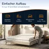 Vier Schritte vom Auspacken ueber Ausrollen und Oeffnen bis zur fertigen Matratze Produktbild-Vorschau