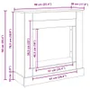 vidaXL Cornice per caminetto in rovere nero 90x30x90 cm Anteprima dell’immagine prodotto 8