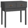vidaXL Konzolový stôl Grey 76,5x40x75 cm Masívne borovicové Náhľad obrázku produktu 1