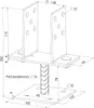 TRIBECCO® U-Pfostenträger 0-165 mm Breitenverstellbar zum Produktbild-Vorschau 2