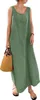 ASKSA Damen Ärmellose Sommerkleid Baumwolle Leinen Kleid Produktbild-Vorschau 1