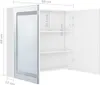 vidaXL Specchio LED per bagno Bianco lucido 80x12x68 cm Anteprima dell’immagine prodotto 9