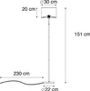Moderne Stehlampe aus Stahl mit Weißem Schirm VT Produktbild-Vorschau 4