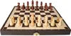 A wooden chess set with pieces arranged on the board, presented on a white background. Náhled obrázku produktu