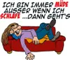 vianmo Holzschild 30x40 cm bin immer müde außer beim Produktbild-Vorschau 1