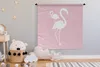 MuchoWow® Wandteppich Wandbehang Flamingo - Weiß - Produktbild-Vorschau 3