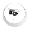 Relaxdays Tischlampe, Stoffschirm, verchromtes Gestell, Produktbild-Vorschau 9