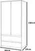 STIV Möbel | Kleiderschrank Weiß Matt 90x50x180 cm | 2 Produktbild-Vorschau 6