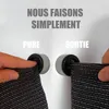 Lot de 4 porte-serviettes en acier inox, design rond, Voir les images du produit 2