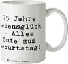 Mr. & Mrs. Panda Kaffeebecher Spruch 75. Geburtstag - Weiß Produktbild-Vorschau 1