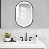 A modern bathroom vanity with a sink, faucet, mirror, and accessories. Produktbild-Vorschau