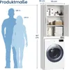 Waschmaschinenschrank Badezimmerschrank Hochschrank für Bad Produktbild-Vorschau 7