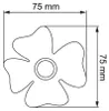 Türklingel Kleeblatt in Grau Metallic Produktbild-Vorschau 2