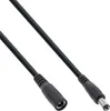A black DC extension cable with a male and female connector. Anteprima dell’immagine prodotto