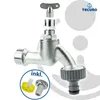 A product shot of a faucet with accessories. Produktbild-Vorschau