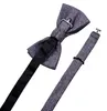 DonDon Herren Fliege 12 x 6 cm Fischgrät-Muster gebunden Produktbild-Vorschau 3