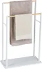 Relaxdays Handtuchständer, 2 Stangen, MDF & Bambus, HBT: Produktbild-Vorschau 1