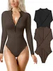 Dames tweedelige set, zwart en bruin, gestreept, maat S Productafbeelding-voorbeeld 1
