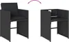 vidaXL 5-tlg. Garten-Essgruppe mit Kissen Schwarz Poly Produktbild-Vorschau 6