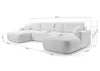 AX LIVING Canapé d'angle avec fonction sommeil Beige Peoni Voir les images du produit 6