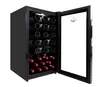 A wine cooler with its door open, showcasing several racks of wine bottles. Produktbild-Vorschau