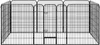 A black metal pet playpen is shown from the front against a white background. Produktbild-Vorschau