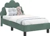 vidaXL Sommier de lit d'enfant avec tête de lit vert mer 70 Voir les images du produit 1