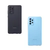 Two Samsung phone cases, one dark gray and one light blue, are displayed against a white background. Podgląd zdjęcia produktu