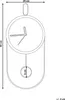 BELIANI Wanduhr Hellbraun MDF und Metall Oval Holzoptik mit Produktbild-Vorschau 3