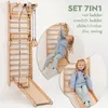 Structure d'escalade suédoise 6-en-1 avec toboggan – Voir les images du produit 6