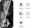 A smartphone screen protector with feature icons and text. Produktbild-Vorschau