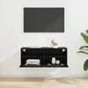 vidaXL TV skrinka na stenu, 80 x 30 x 30 cm, čierna, vzhľad Náhľad obrázku produktu 4
