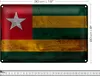 Blechschild Flagge Togo 30x20cm Flag of Togo Rost Produktbild-Vorschau 2
