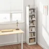 Weisses Stehendes Bücherregal Hoher Skandinavischer Produktbild-Vorschau 7