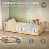 ML-Design Kinderbett 70x140 cm Natur Bodenbett für Kinder Produktbild-Vorschau 2
