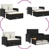 vidaXL Sofa ogrodowa z poduszkami 2-osobowa z czarnego Podgląd zdjęcia produktu 4
