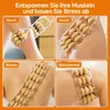 Rückenmassagegerät Holz mit Griff, Massage Roller aus Produktbild-Vorschau 4