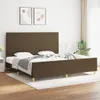 vidaXL Bettgestell mit Kopfteil Dunkelbraun 200x200 cm Produktbild-Vorschau 2
