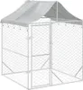 vidaXL Outdoor-Hundezwinger mit Dach Silber 2x2x2,5 m Produktbild-Vorschau 3