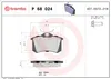 Brembo Bremsbelagsatz, Scheibenbremse Hinterachse P 68 024 Produktbild-Vorschau 4