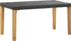vidaXL Gartenbank 120 cm Schwarz Poly Rattan und Massivholz Produktbild-Vorschau 6