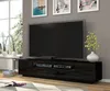 TV skříňka AURA 200 cm ČERNÝ MAT / ČERNÝ LESK s LED Náhled obrázku produktu 2