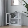 vidaXL Vitrinenschrank Weiß 82,5x30,5x80 cm Holzwerkstoff Produktbild-Vorschau 3