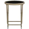 Beistelltisch Beige 60 cm Poly Rattan und Hartglas , Produktbild-Vorschau 3