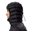 Schwarze Hybrid-isolierte Ridge-Nomad Jacke von Berghaus; seitliche Ansicht mit Kapuze. Produktbild-Vorschau