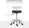Vinsetto Rollhocker Höhenverstellbar Drehhocker mit Fußring Produktbild-Vorschau 4