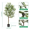 FCH Olivier artificiel 120 cm, 550 feuilles, 22 fruits, Voir les images du produit 2