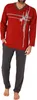 Eleganter Herren Schlafanzug langarm Pyjama mit Frontprint  Produktbild-Vorschau 2